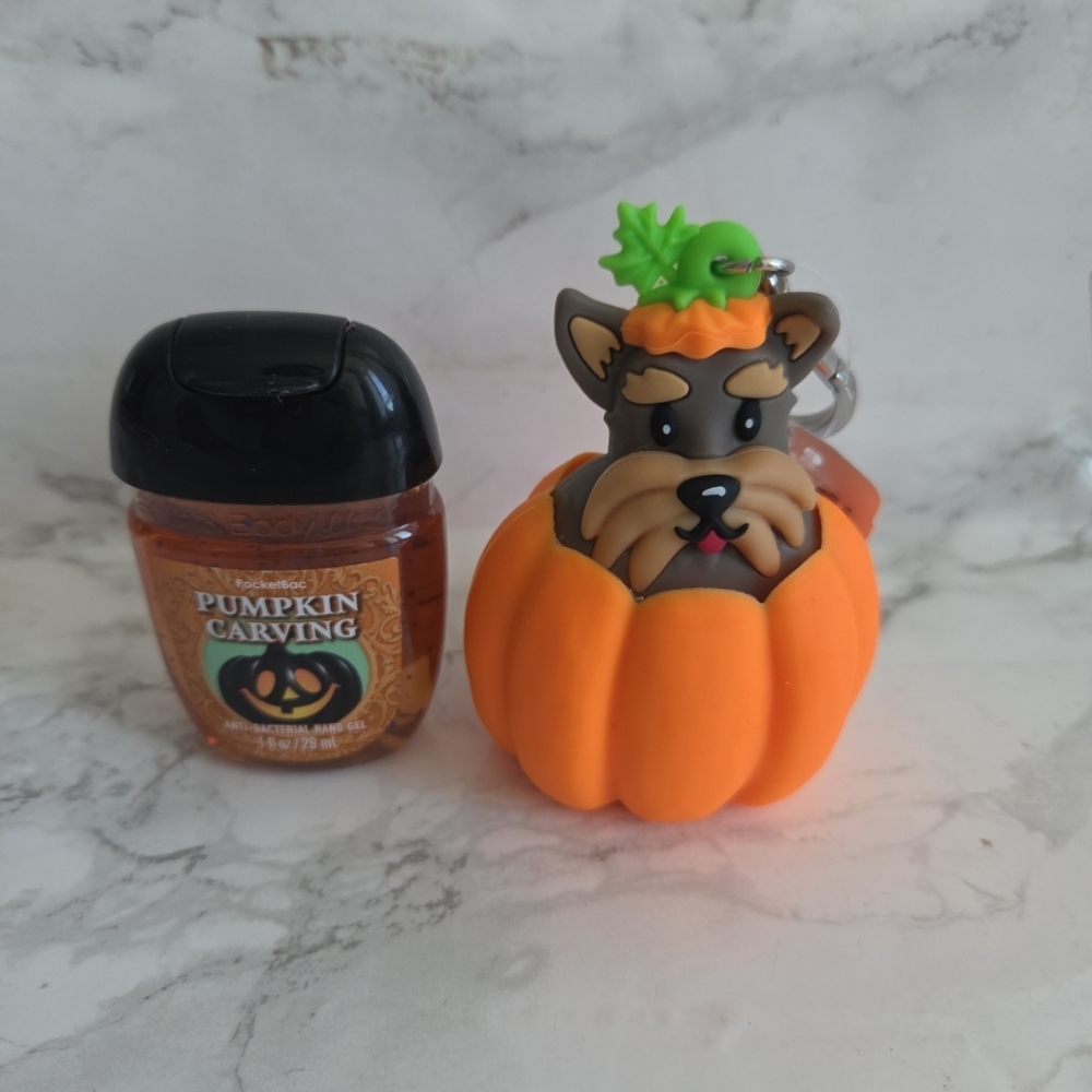 2pc BATH AND BODY WORKS POCKET *BAC HOLDER BRAND NEW *POP UP DOG PUMPKY LIMITED